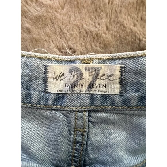 Destroyed Light Wash Denim Jeans By We The Free Size 27 - Picture 7 of 9